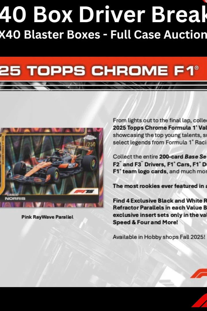 2025 Topps Chrome Formula 1 Blaster Case #RR7 (AUCTIONS CLOSING)