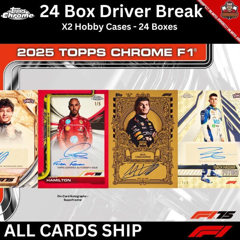 2025 Topps Chrome Formula 1 F1 Break 24 Box 2 Case RR2