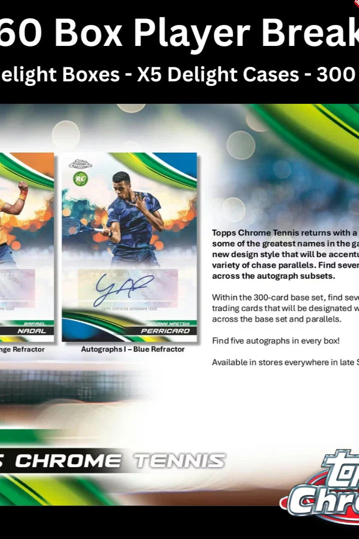 2025 Topps Chrome Tennis Delight 5 Case #1735 (AUCTIONS CLOSING)
