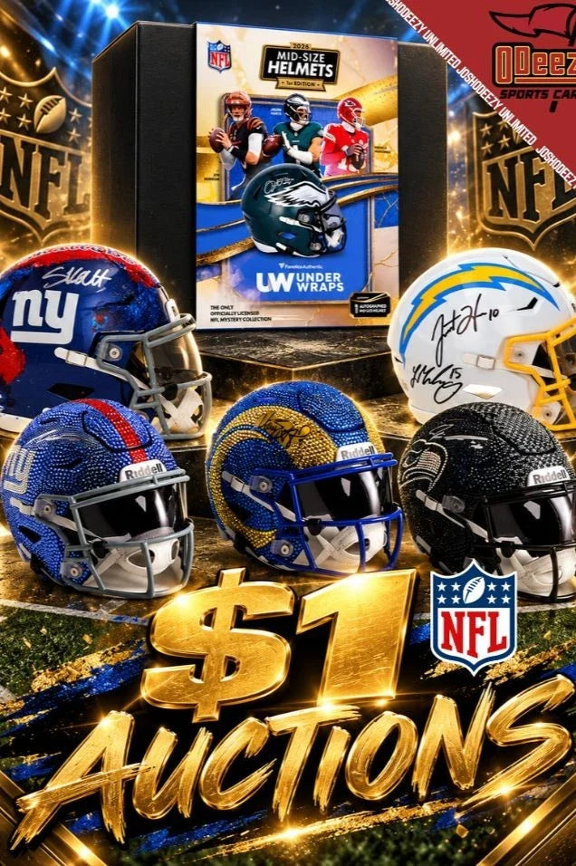 2026 Fanatics Under Wraps Mid Size Helmet 6 Box 1 Case 2857 (AUCTIONS CLOSING)