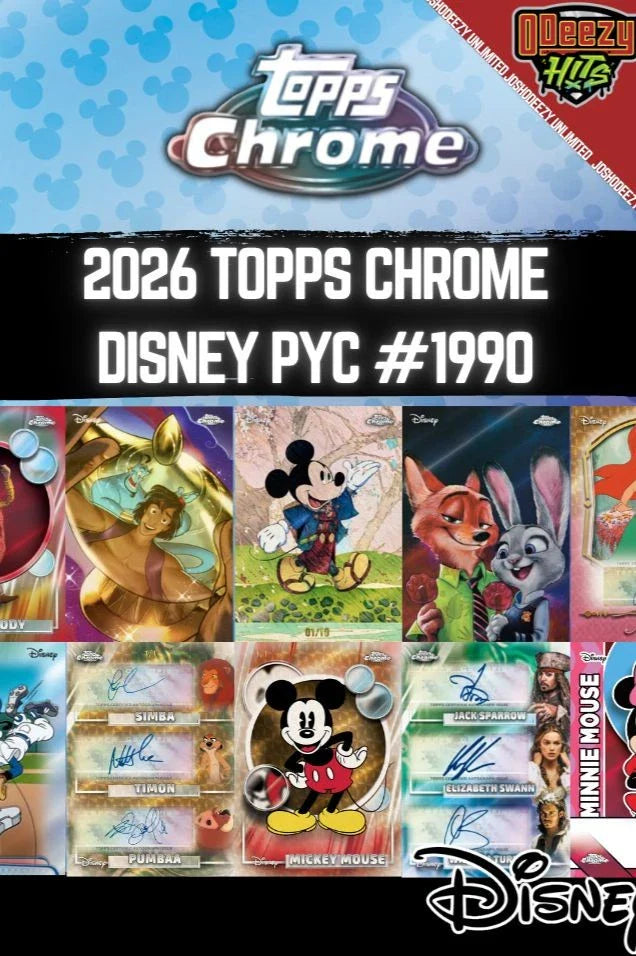 2026 Topps Chrome Disney Hobby Triple PYC #1990 (AUCTIONS CLOSING)