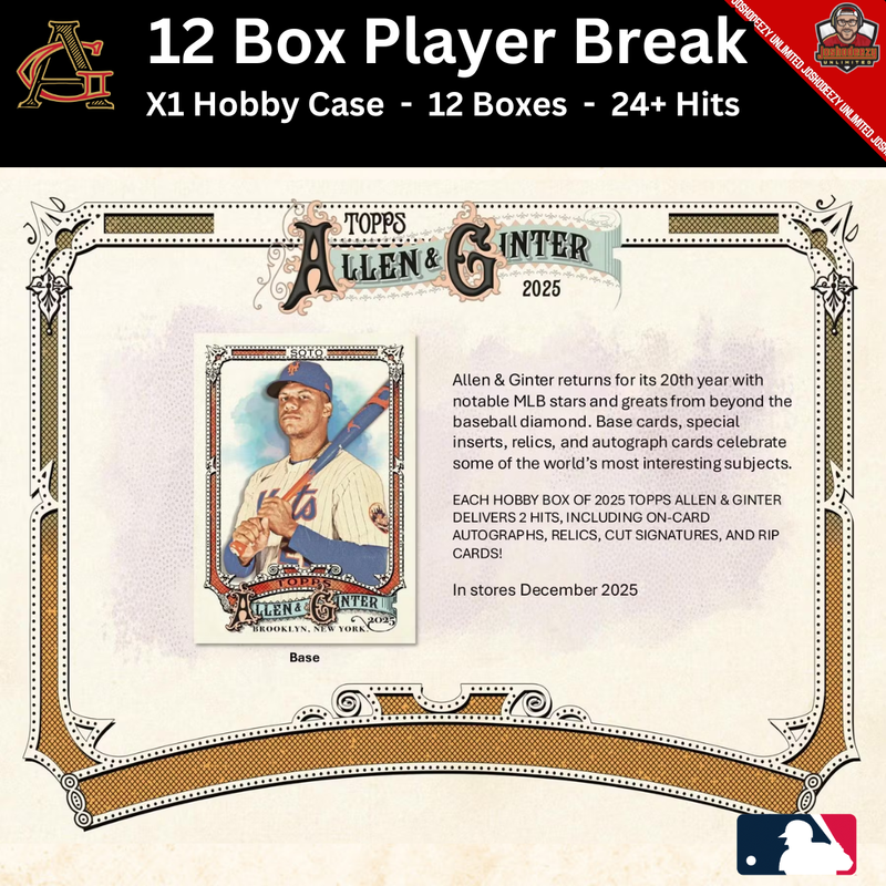 2025 Topps Allen & Ginter Player Break 12 Box 1 Case 1642 (AUCTIONS CLOSING)