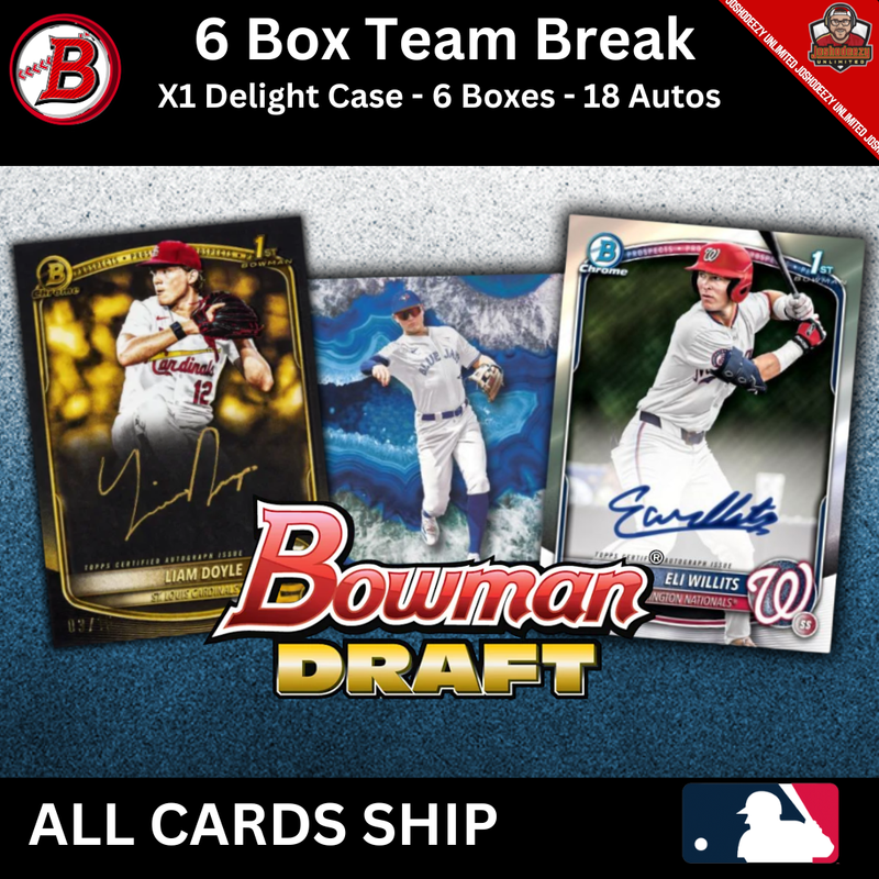 2025 Bowman Draft Baseball Delight Case --- X6 Box PYT #1700